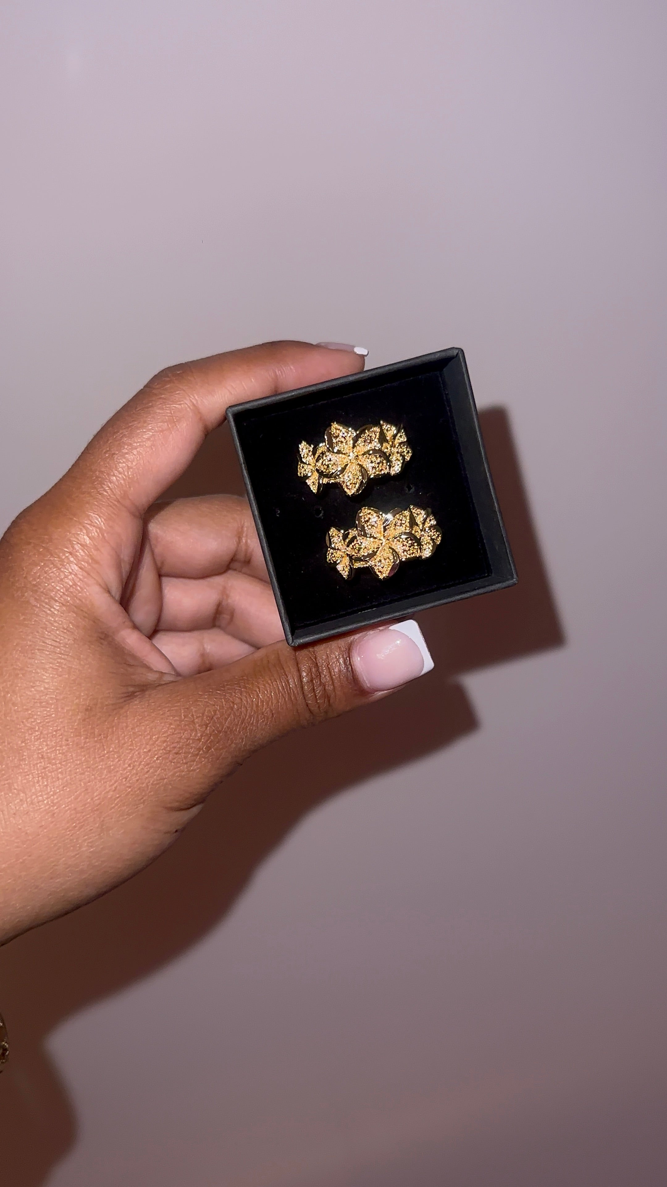 Golden Trio Flower Ring