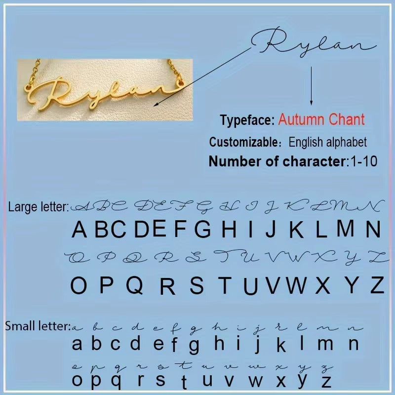 Custom Gold Nameplate Necklace