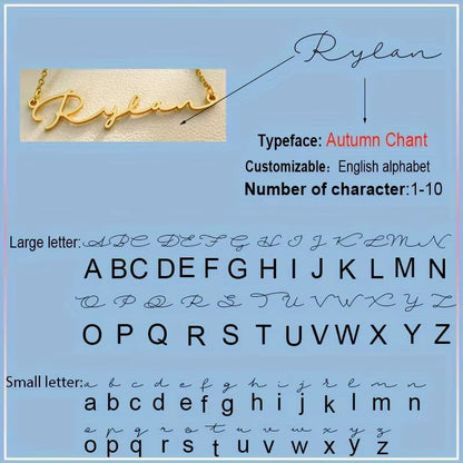 Custom Gold Nameplate Necklace