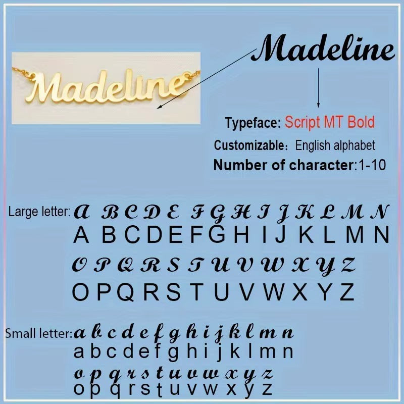 Custom Gold Nameplate Necklace