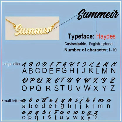 Custom Gold Nameplate Necklace