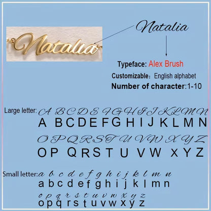 Custom Gold Nameplate Necklace