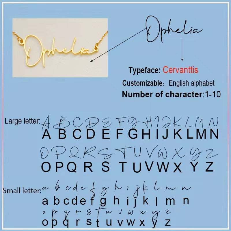 Custom Gold Nameplate Necklace