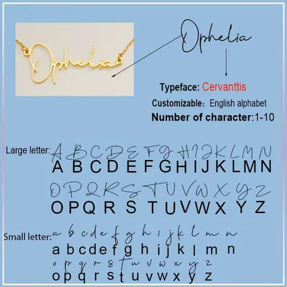 Custom Gold Nameplate Necklace